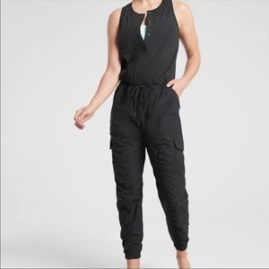 Athleta Canopy Parachute Romper Jumpsuit Black Sz 4